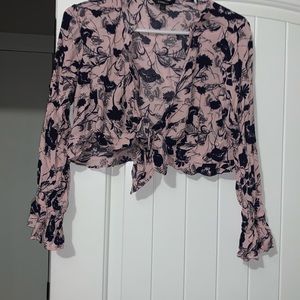 EXPRESS front tie crop top.